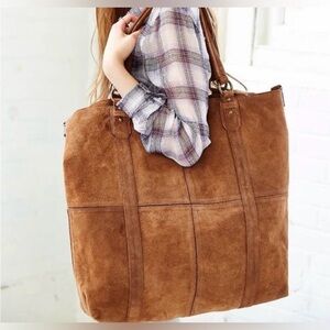 Urban Outfitters Ecote Large Brown Suede Hobo Tote